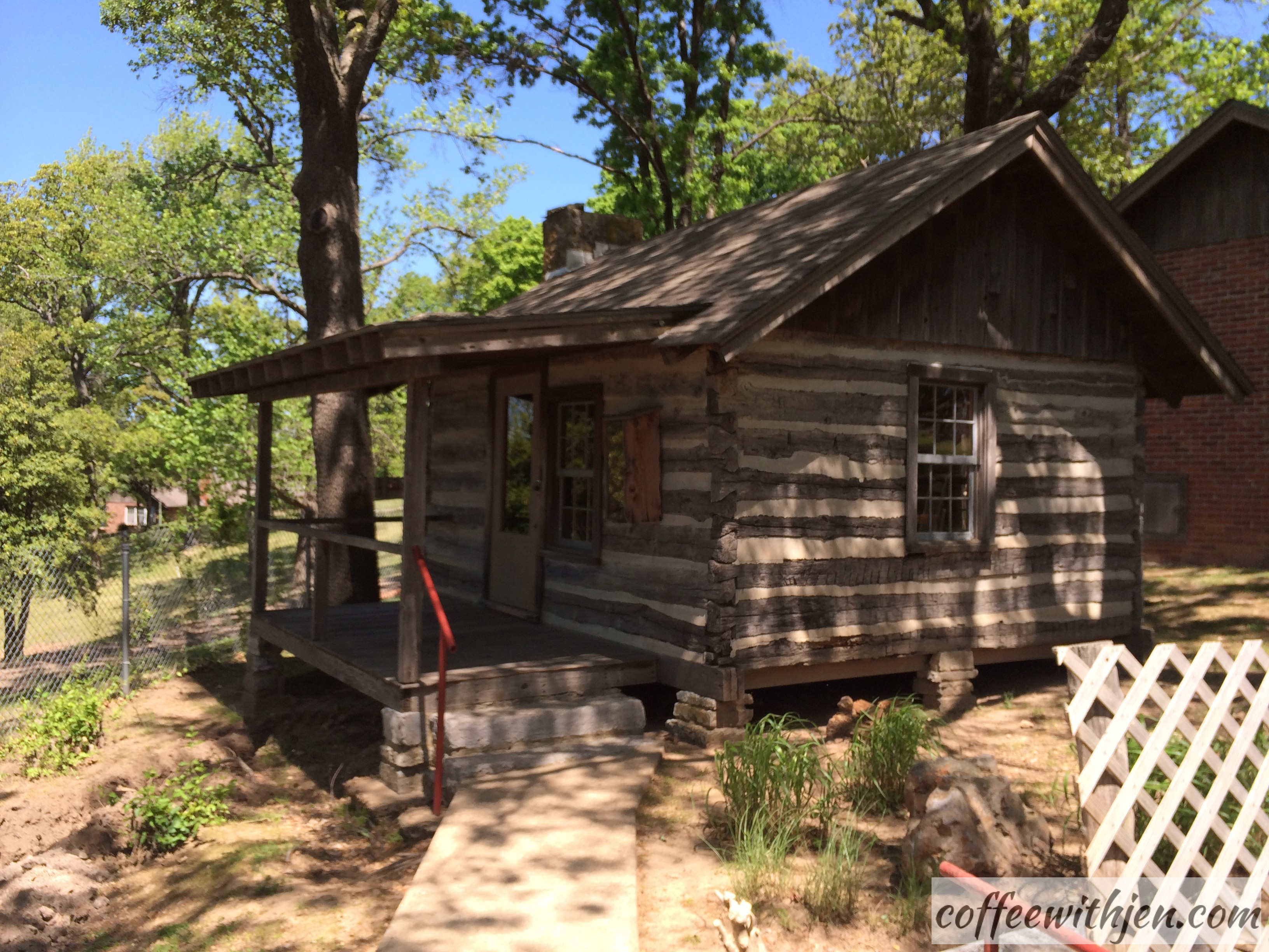 This house was reconstructed from the materials from the Van Winkle house at the Hobbs State Park. See my Spring Break post.  